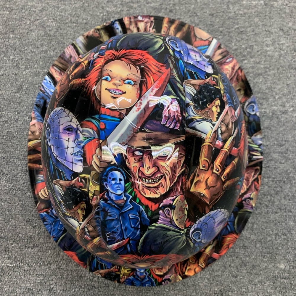New Full Brim Hard Hat Custom Hydro Dipped HALLOWEEN NIGHTMARES!